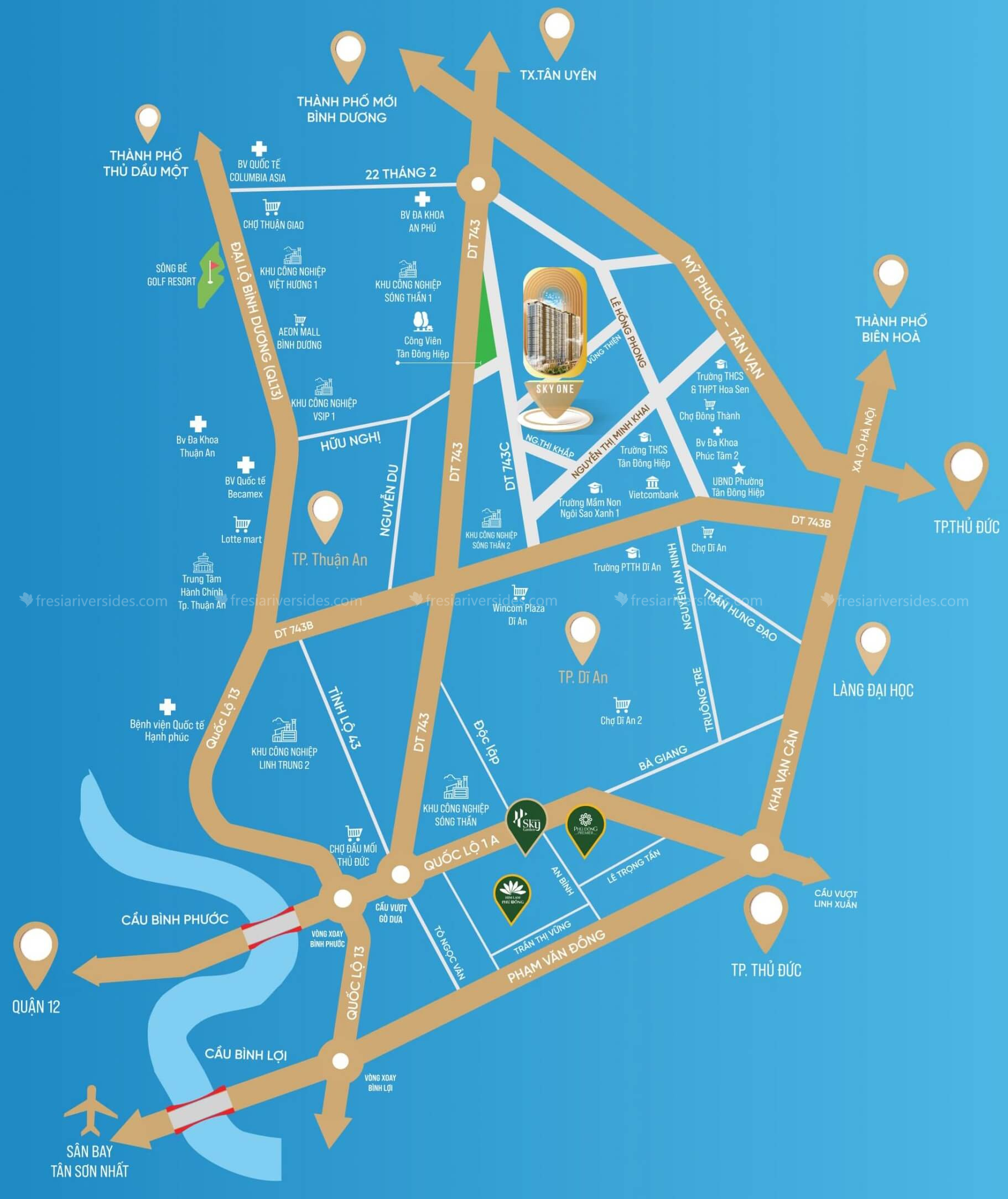 Vị Trí Phú đông Sky One