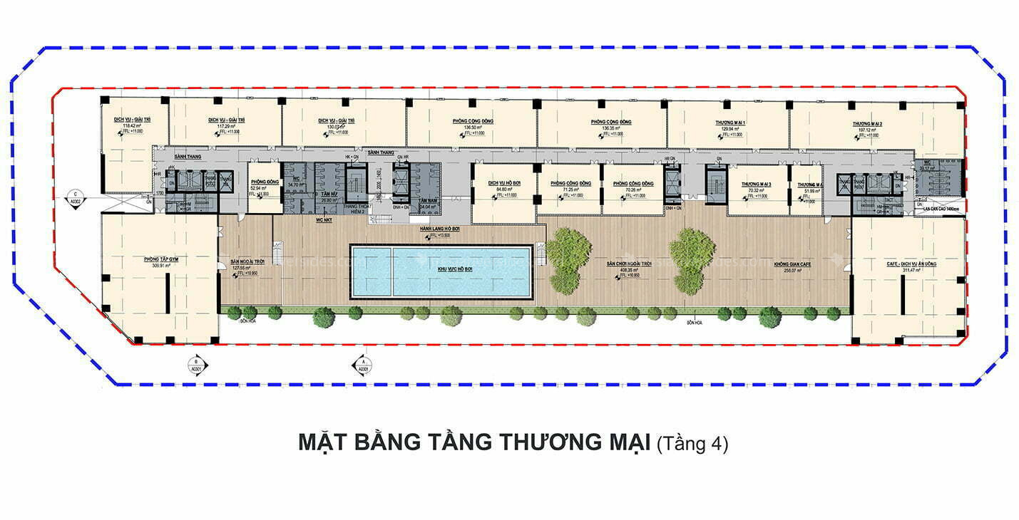 Mặt Bằng Tầng 4
