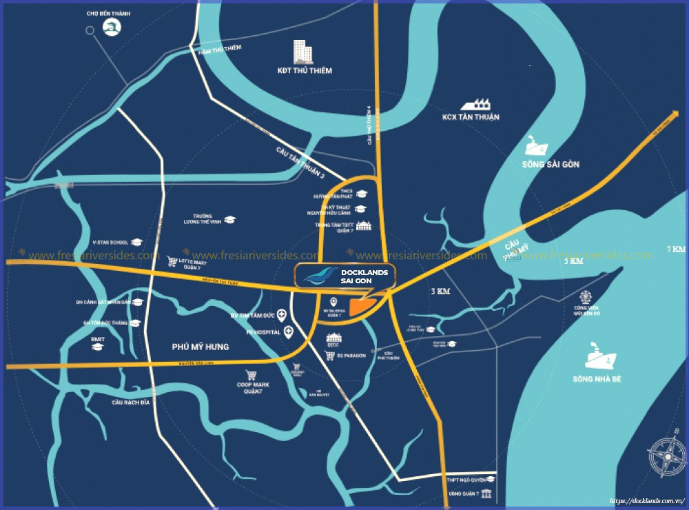Vị Trí Docklands Sài Gòn Hội Tụ Tất Cả Tiện ích