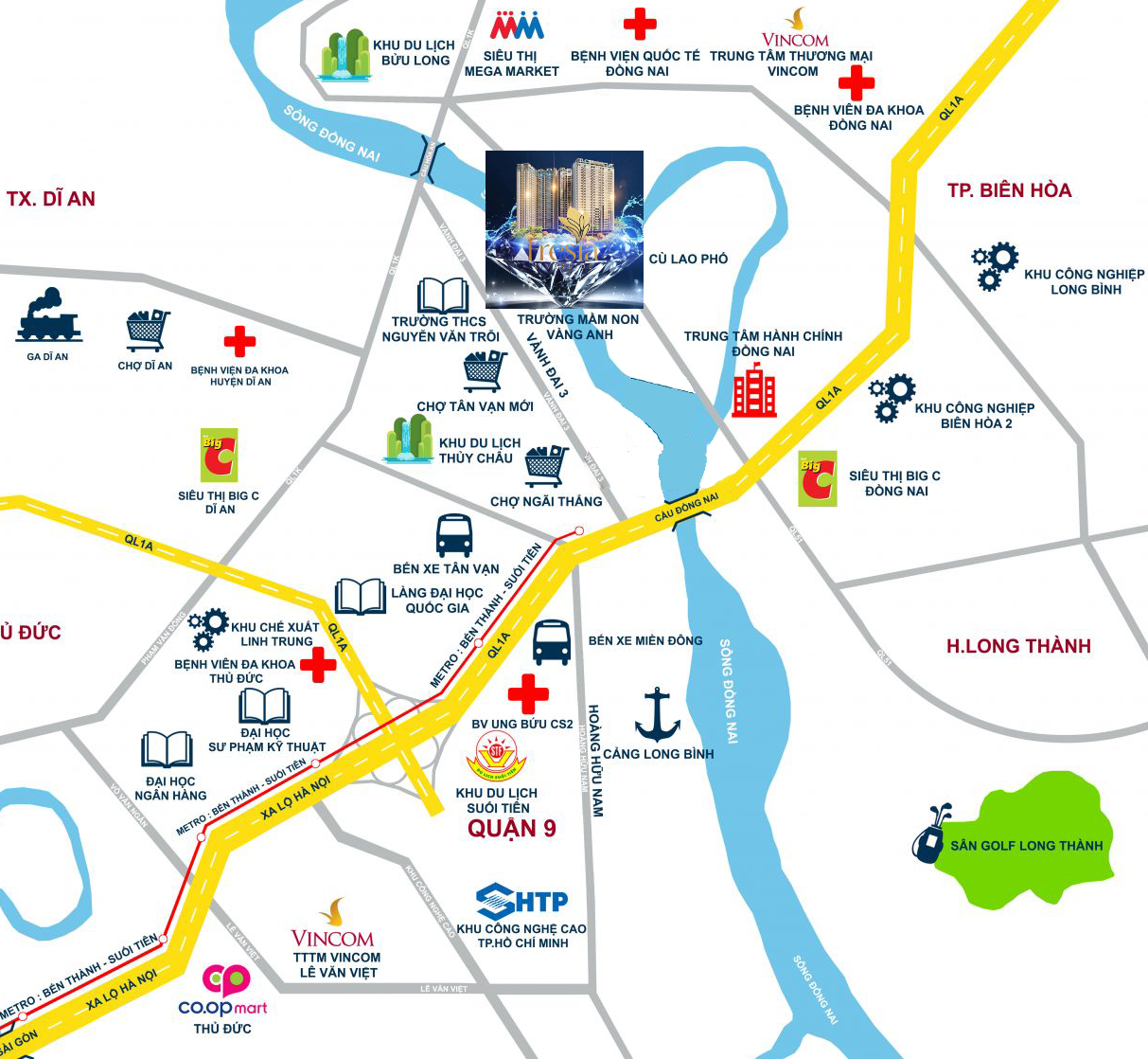 Vị Trí Liên Kết Tiện Lợi Của Fresia Riverside