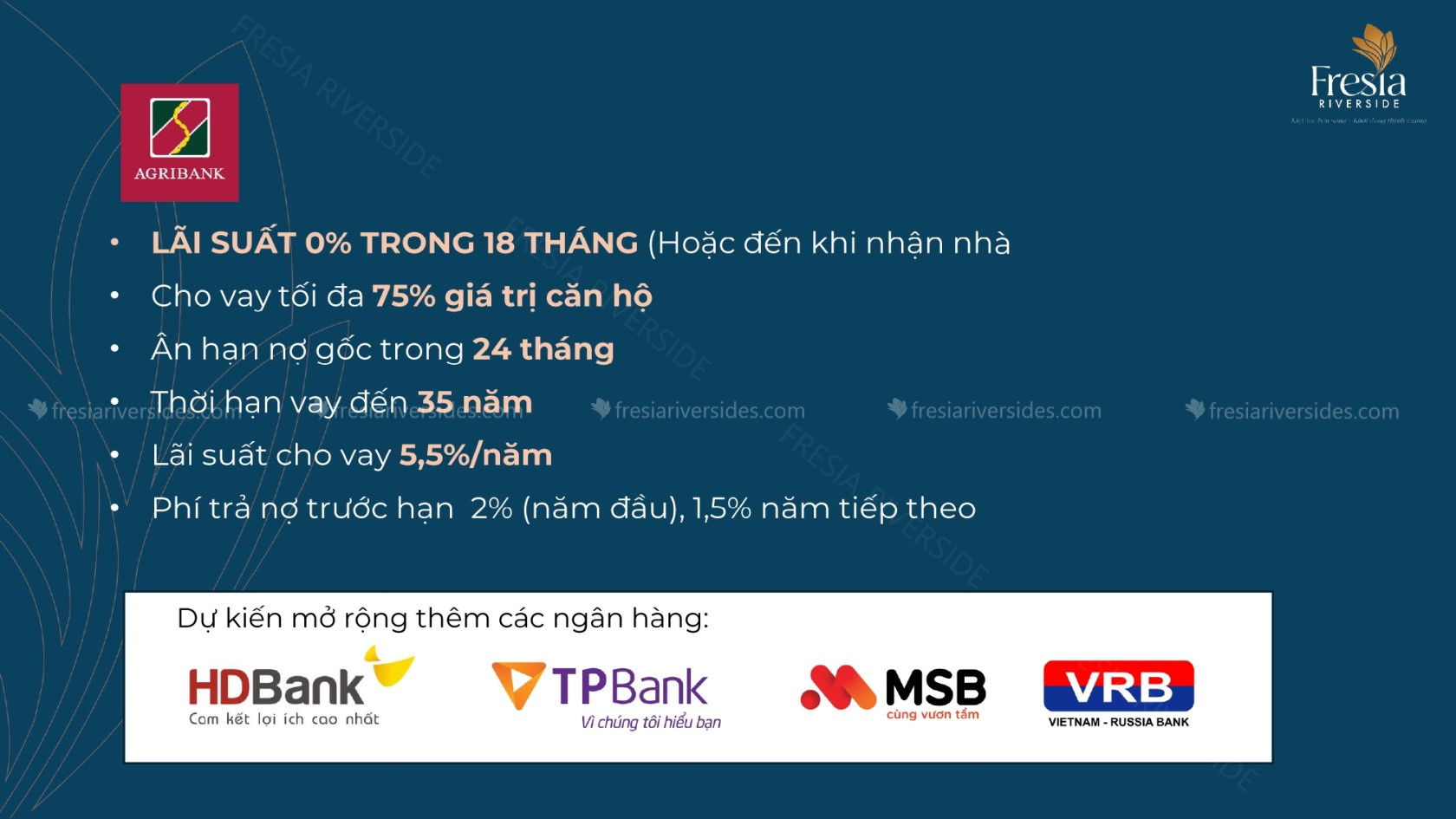 Chính Sách Thanh Toán Fresia Riverside
