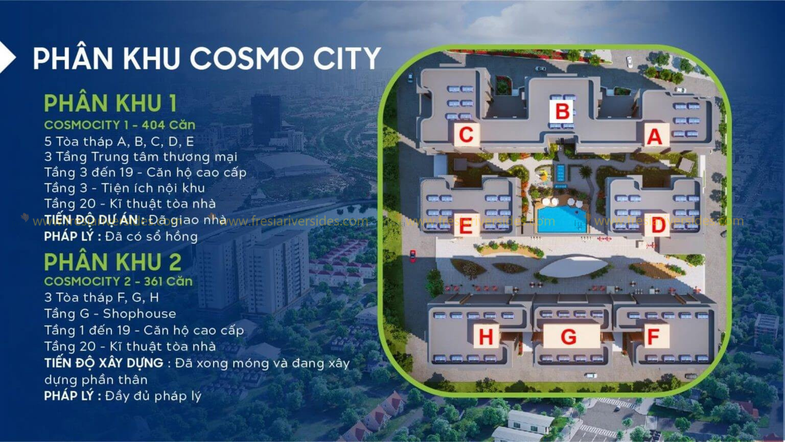 mặt bằng căn hộ Cosmo City
