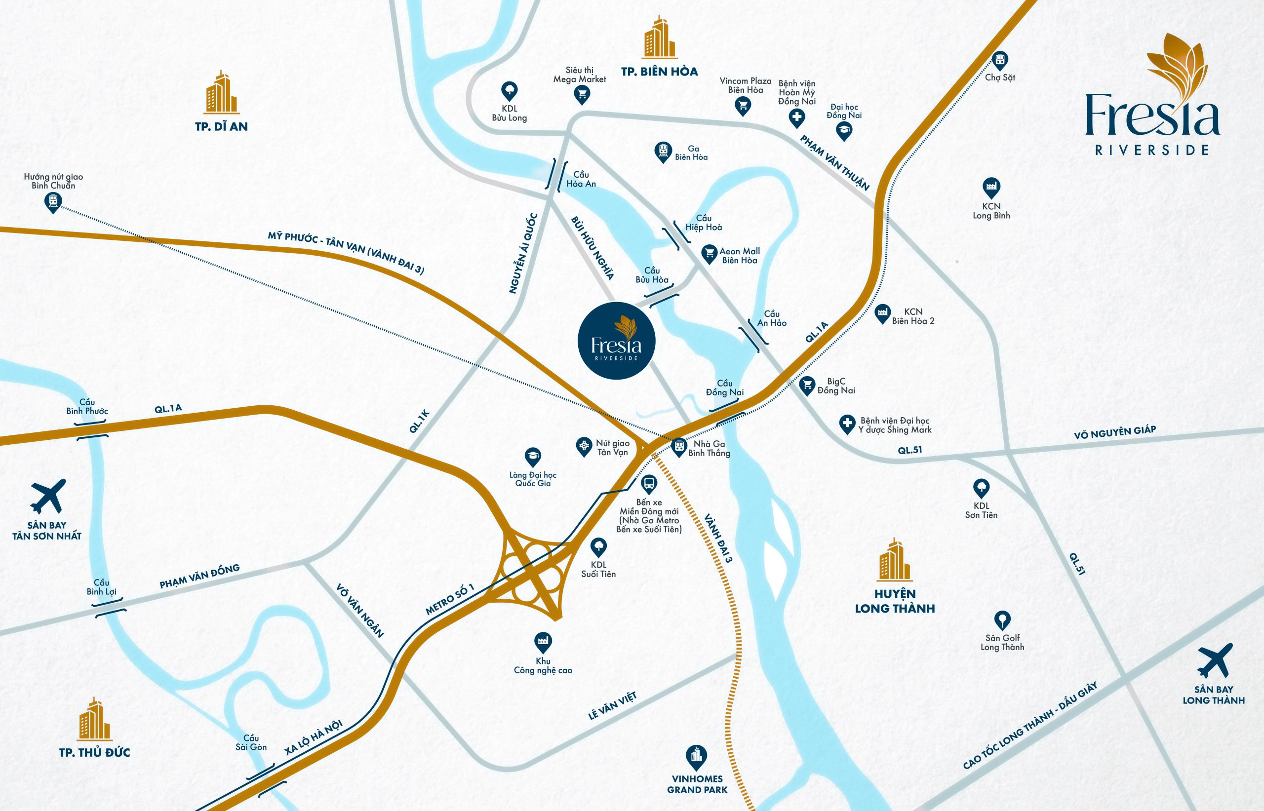 Vị Trí Dự án Fresia Riverside