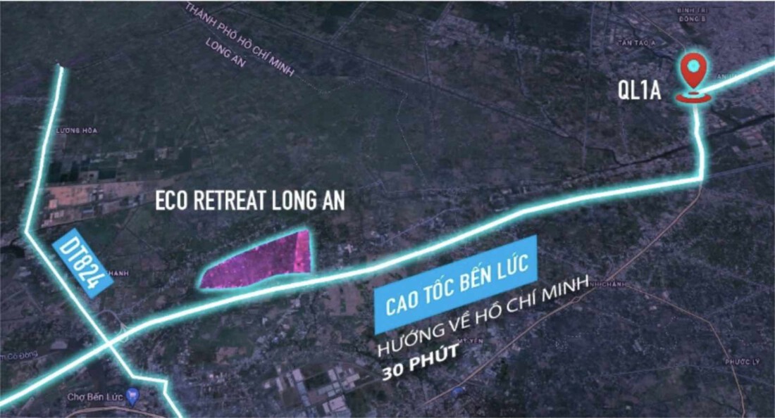 Vị trí dự án Eco Retreat Long An
